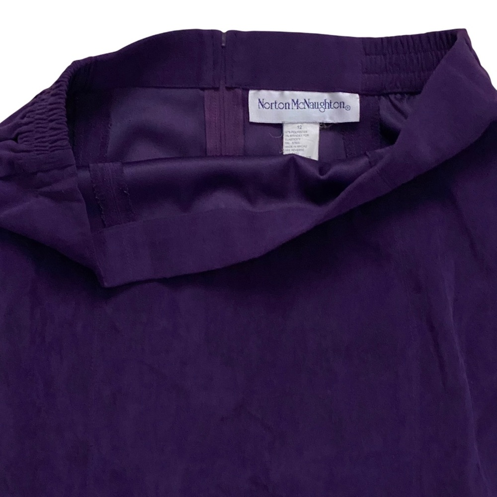 Vintage Norton McNaughton Skirt Dark Purple Size 12 - Picture 8 of 12